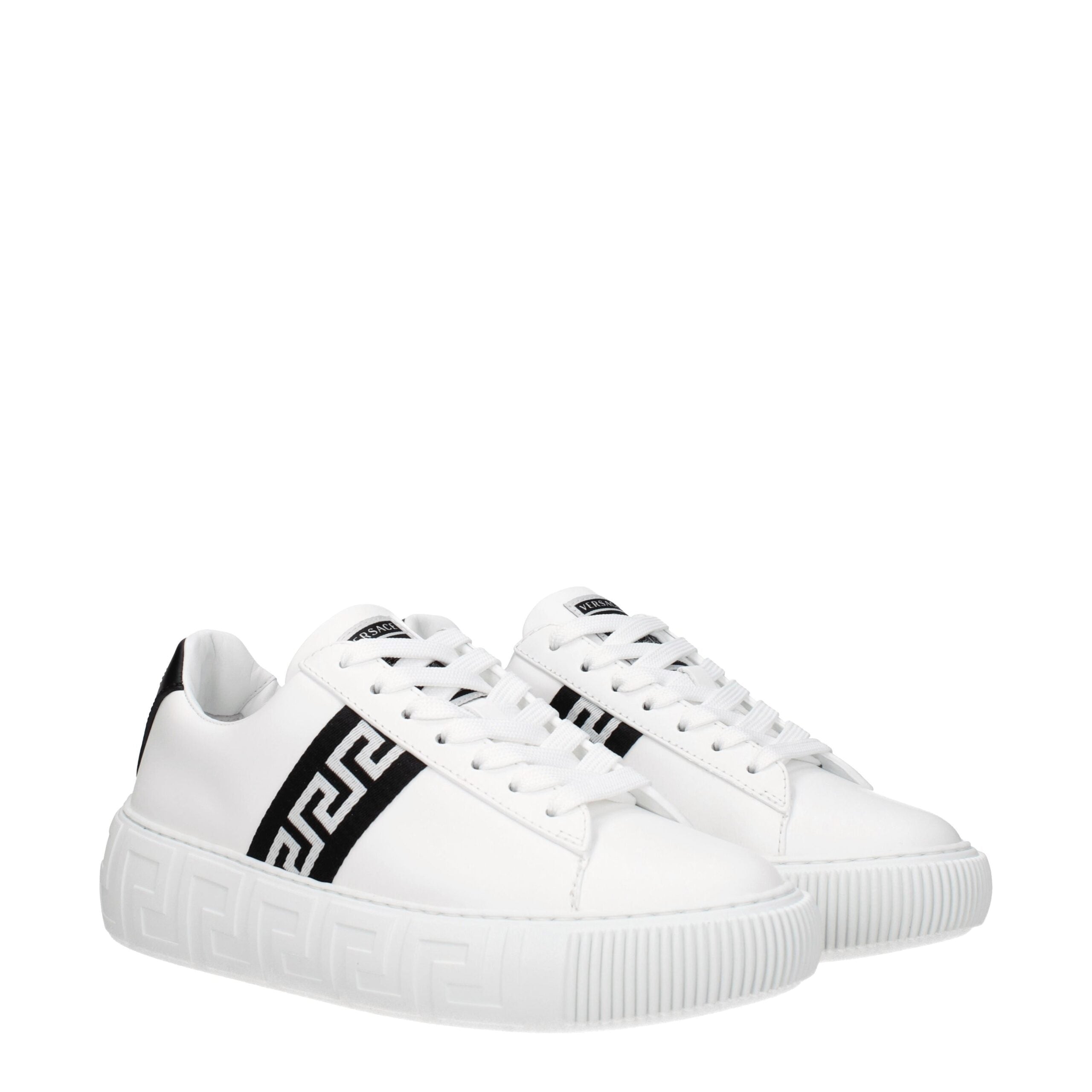 Versace White Leather Sneakers