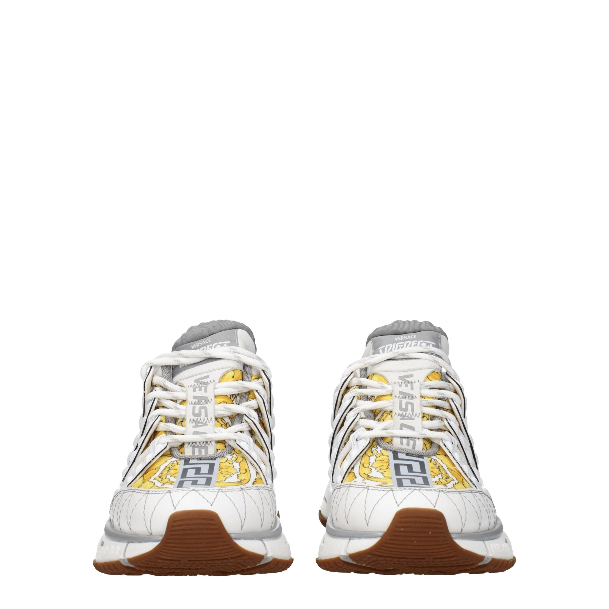 Versace White Fabric Sneakers