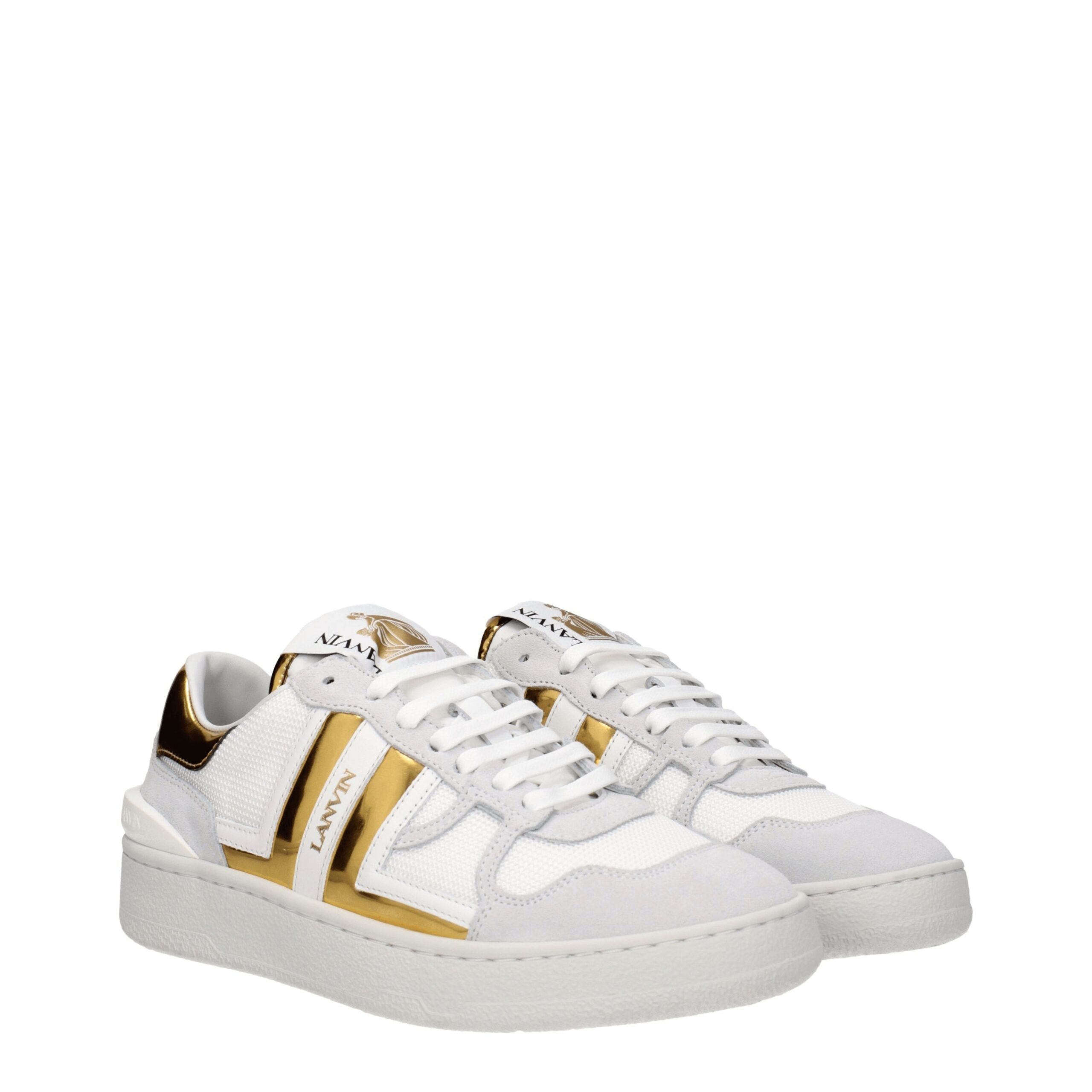 Lanvin White Fabric Sneakers