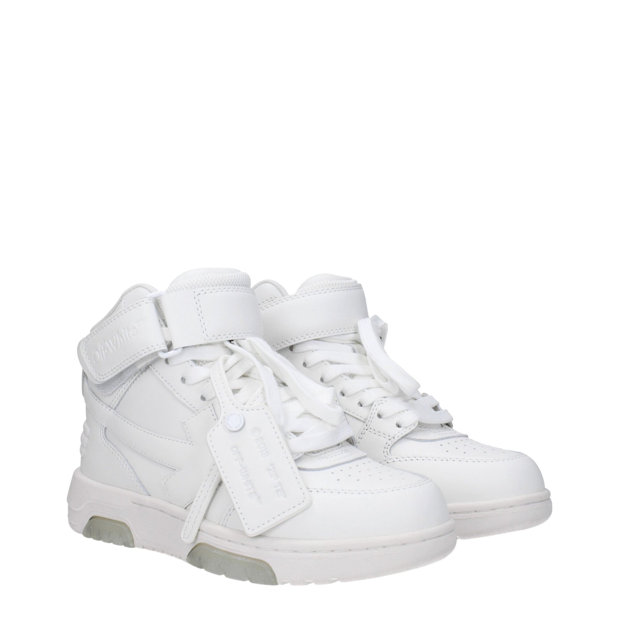 Off-White White Leather Sneakers