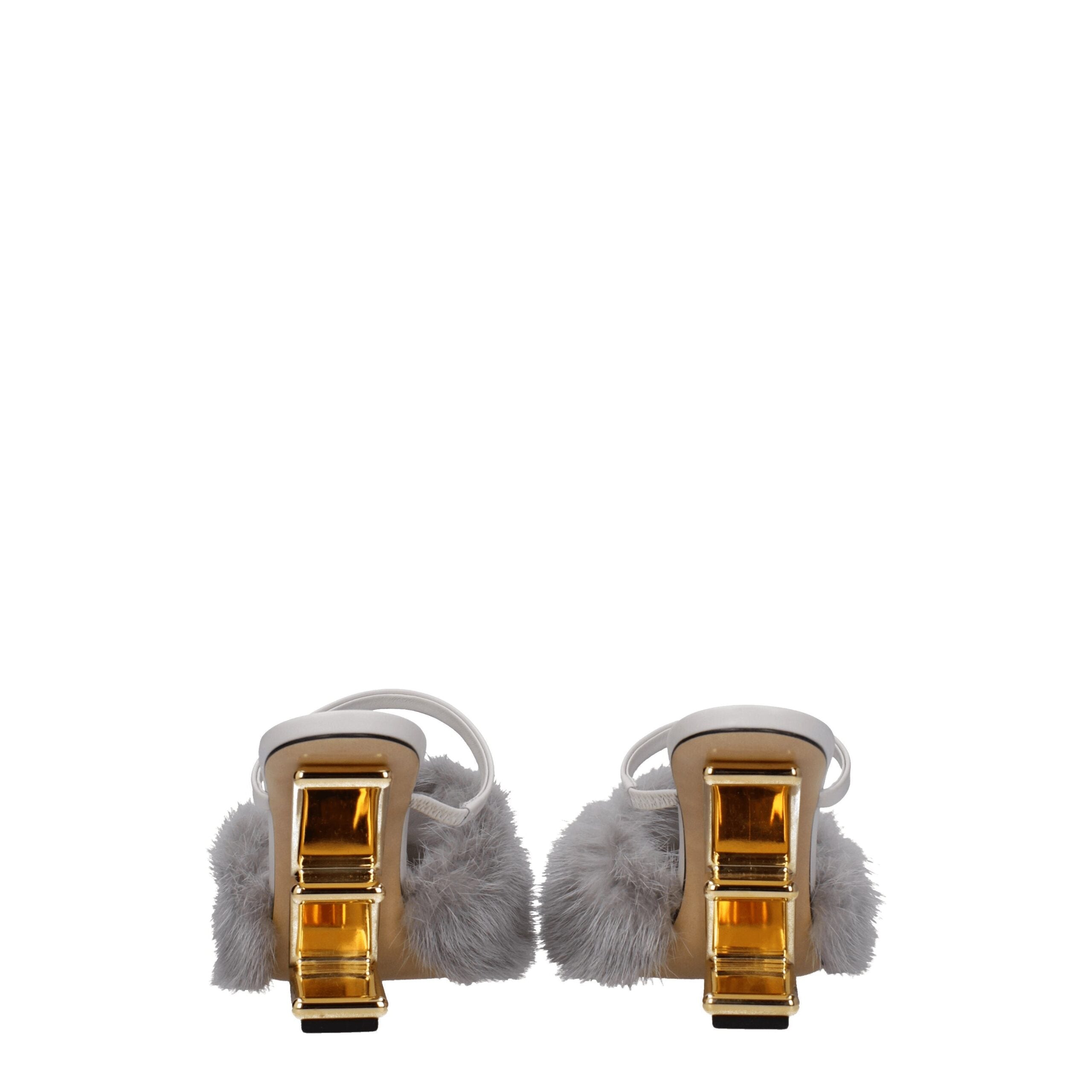 Fendi Gray Mink Sandal