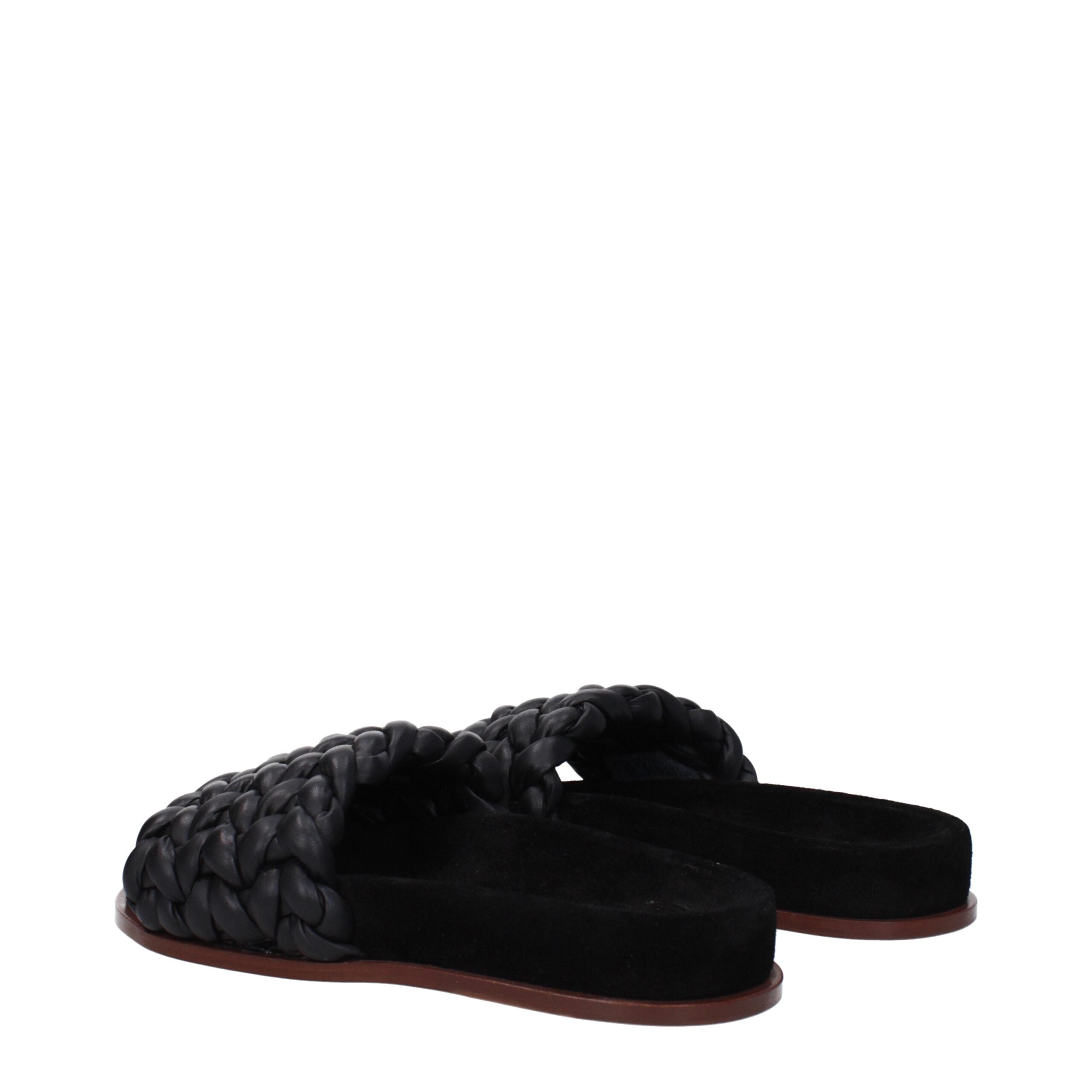 Chloé Black Leather Slipper