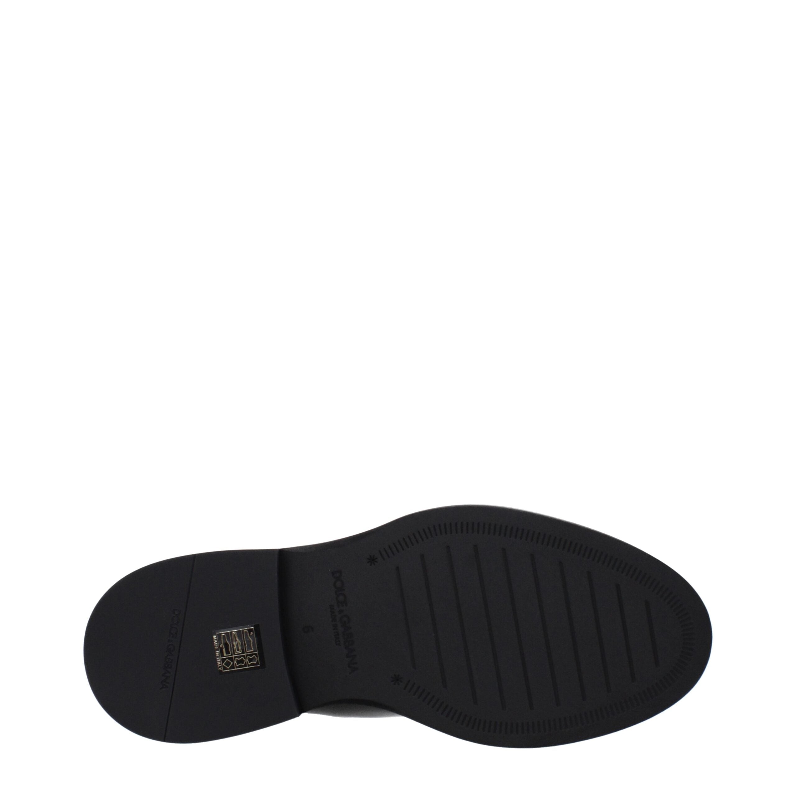 Dolce & Gabbana Black Leather Ankle