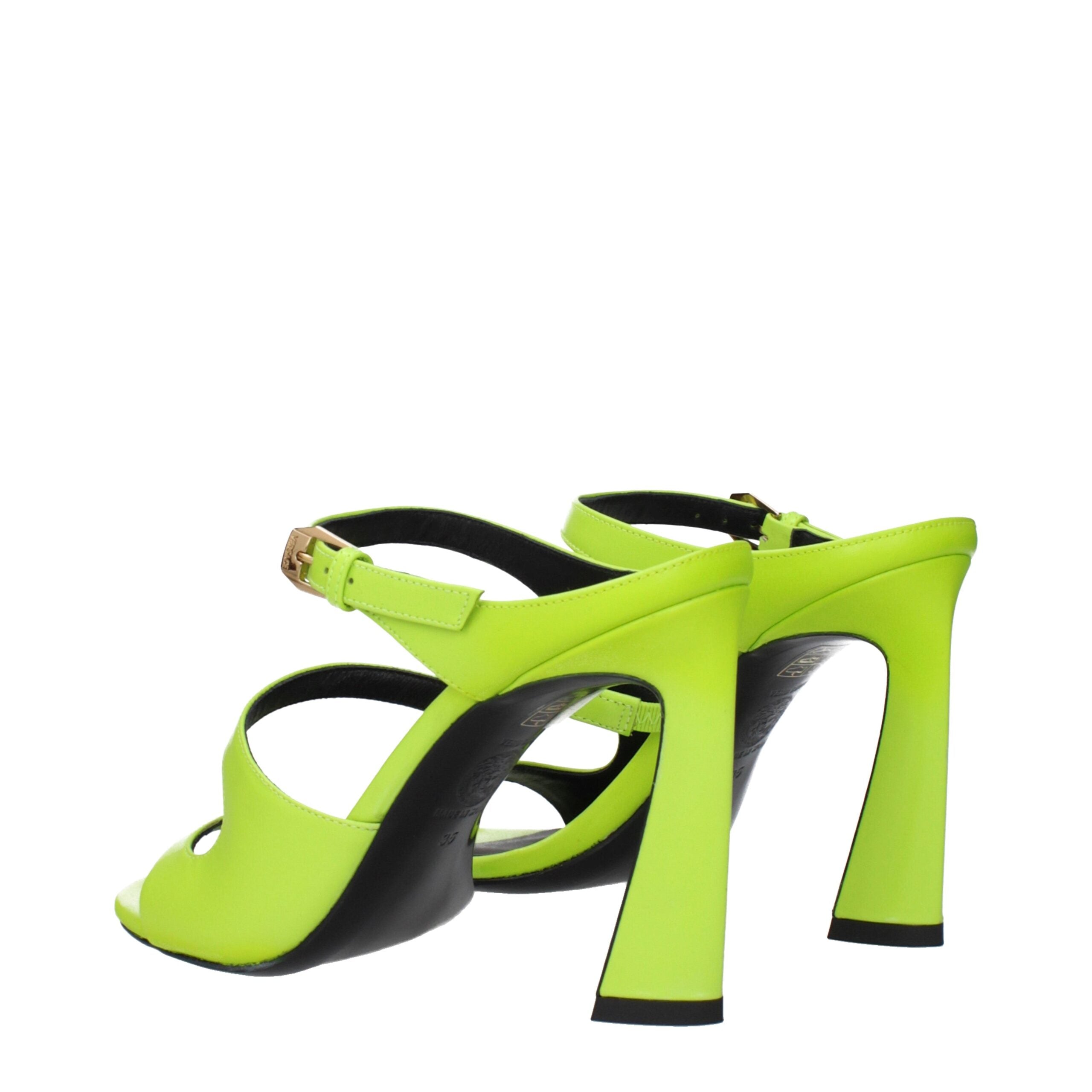 Versace Green Leather Sandal