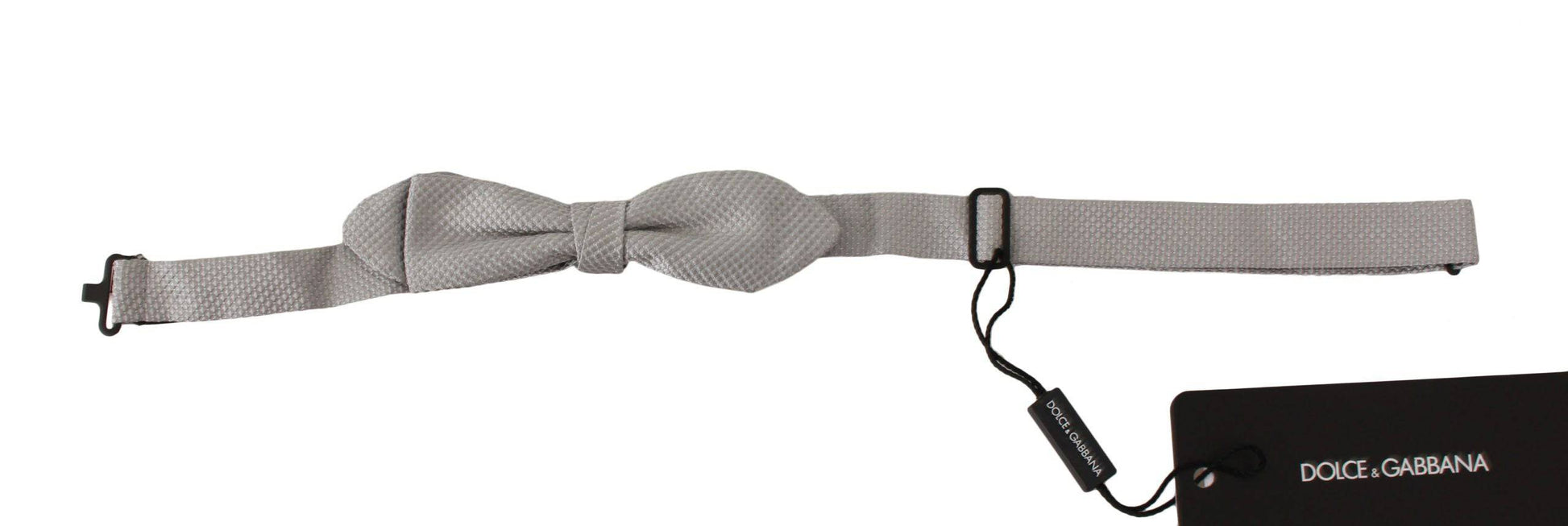 Dolce & Gabbana Elegant Silk Gray Bow Tie - ACCEXO