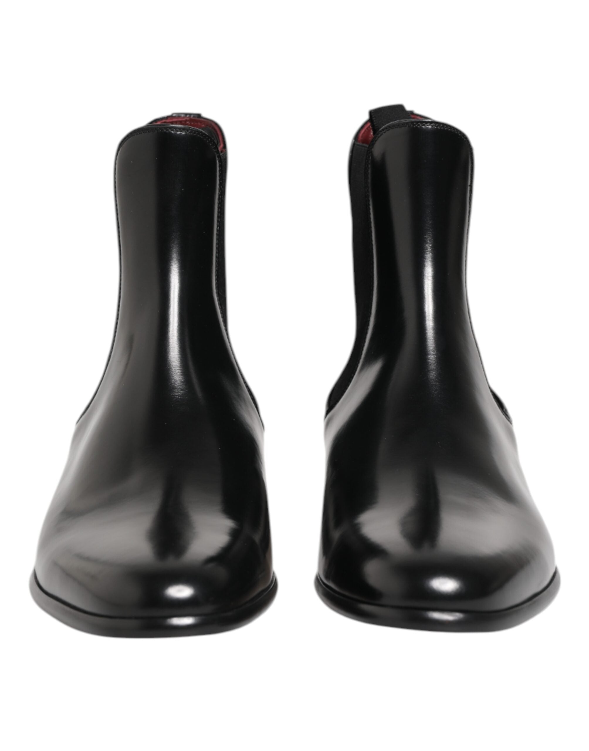 Dolce & Gabbana Black Chelsea Slip On Mid Calf Boots Shoes - ACCEXO