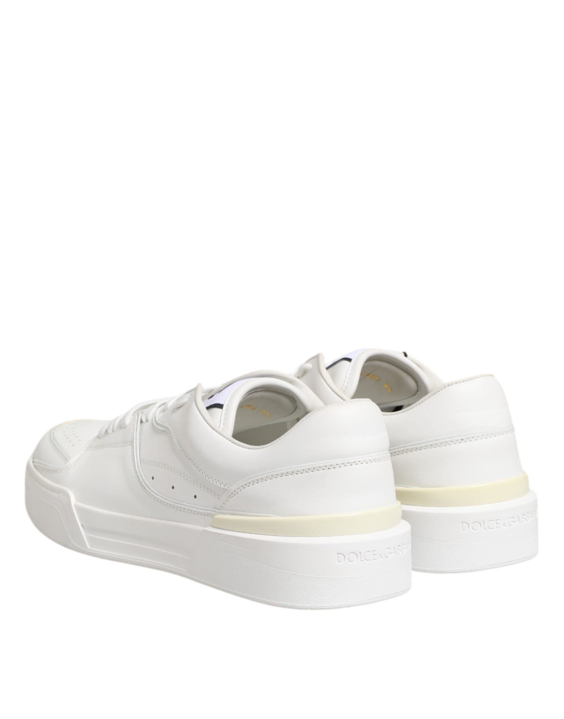 Dolce & Gabbana White Miami Leather Low Top Sneakers Shoes - ACCEXO