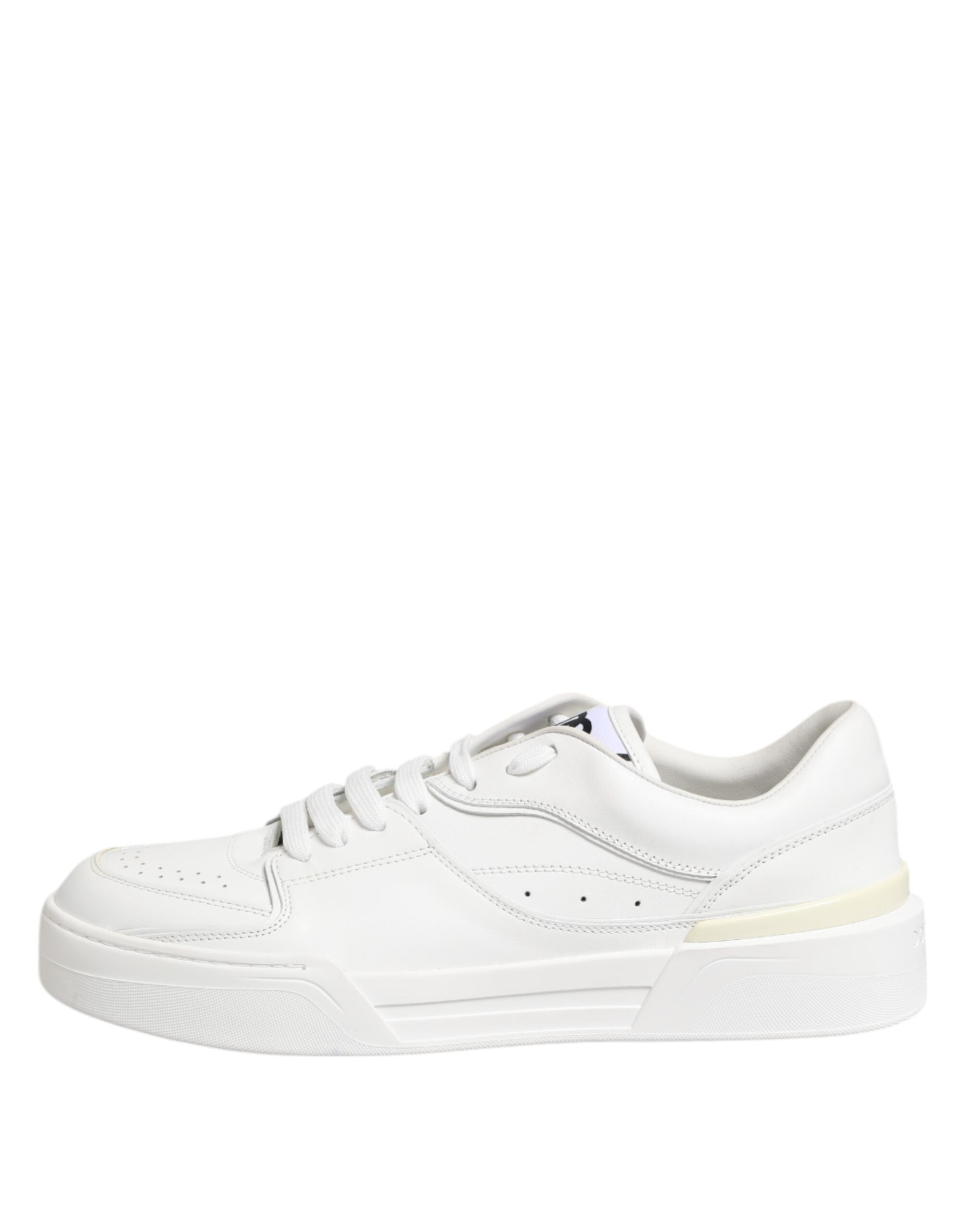 Dolce & Gabbana White Miami Leather Low Top Sneakers Shoes - ACCEXO