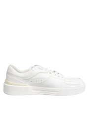 Dolce & Gabbana White Miami Leather Low Top Sneakers Shoes - ACCEXO
