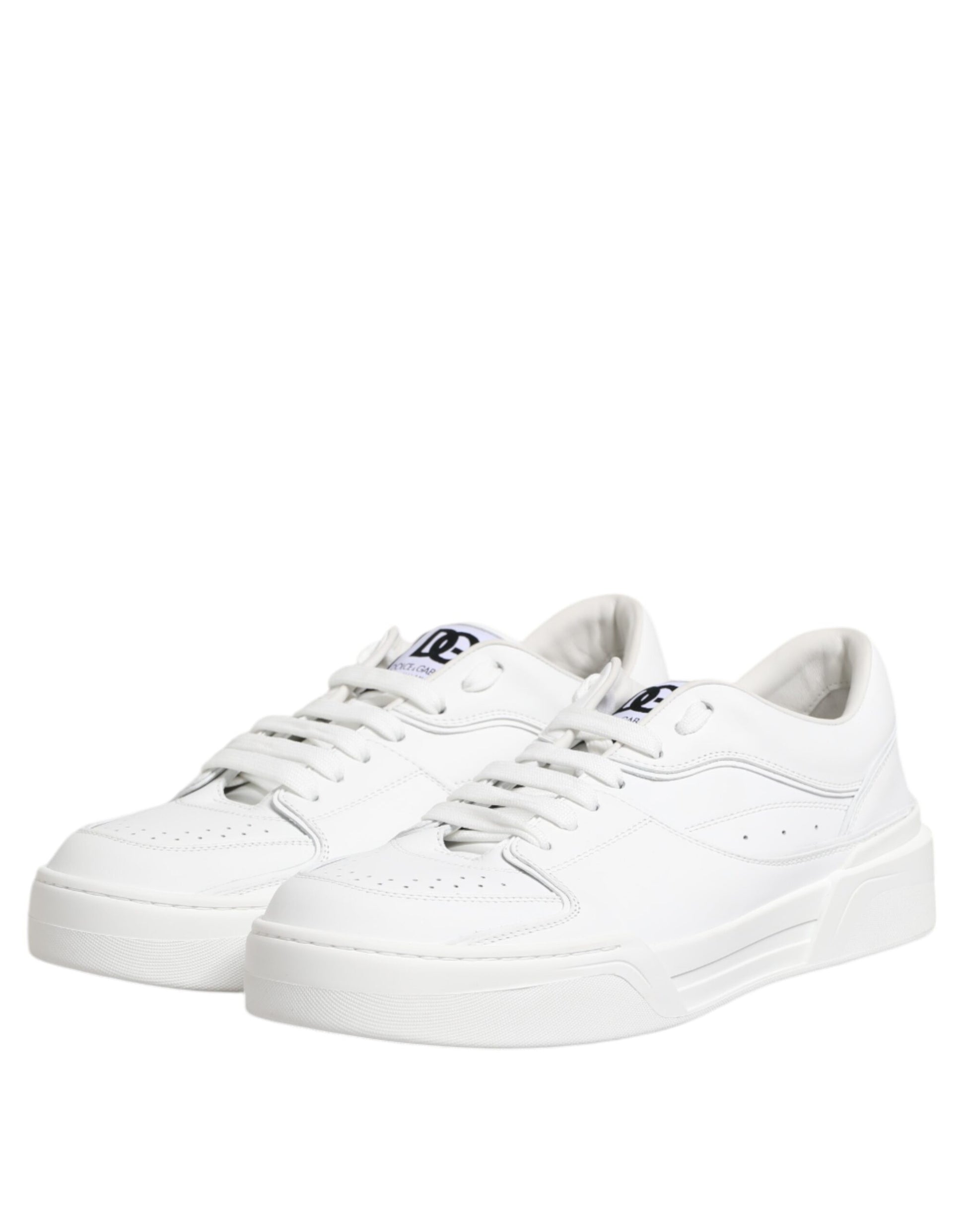 Dolce & Gabbana White Miami Leather Low Top Sneakers Shoes - ACCEXO