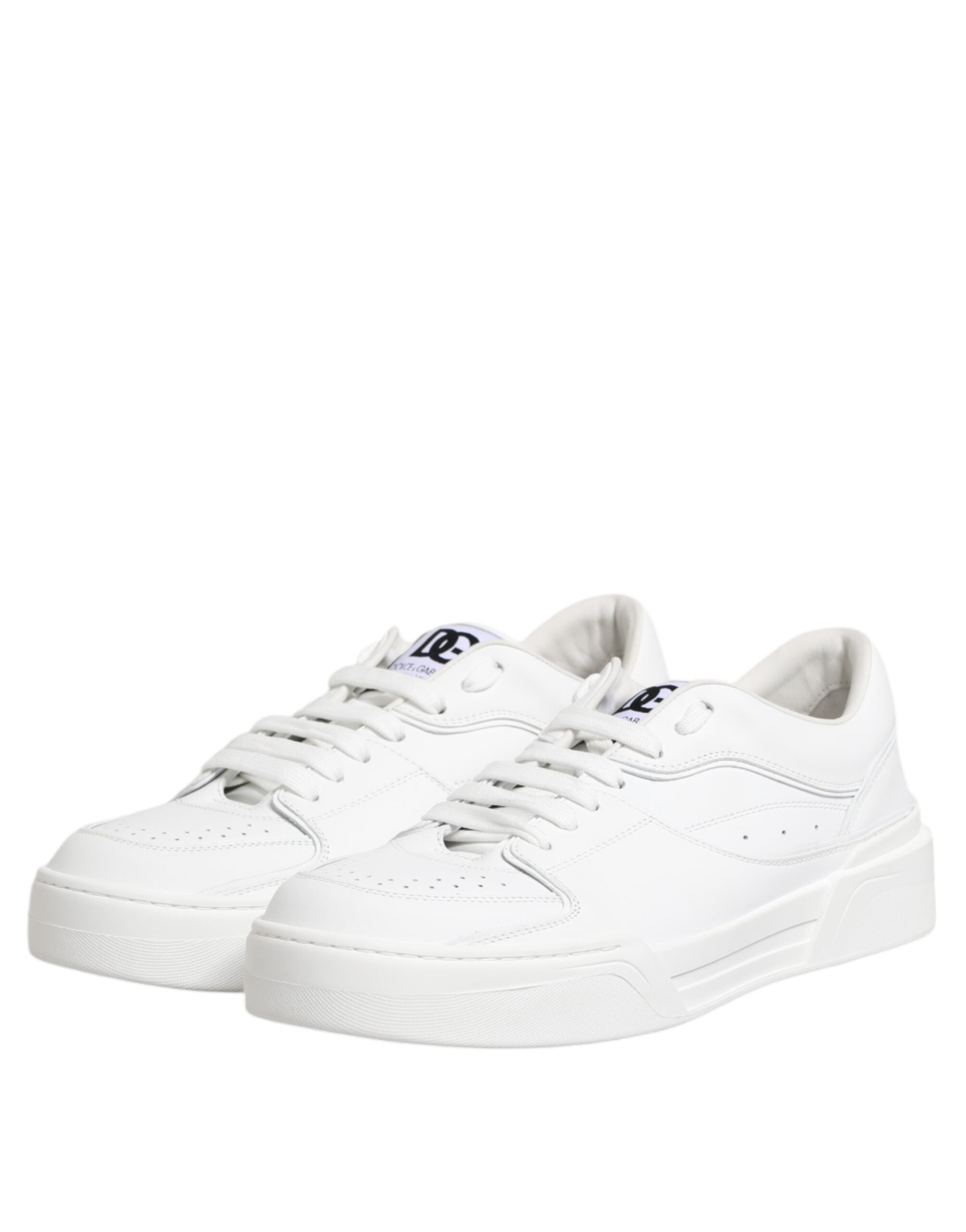 Dolce & Gabbana White Miami Leather Low Top Sneakers Shoes - ACCEXO