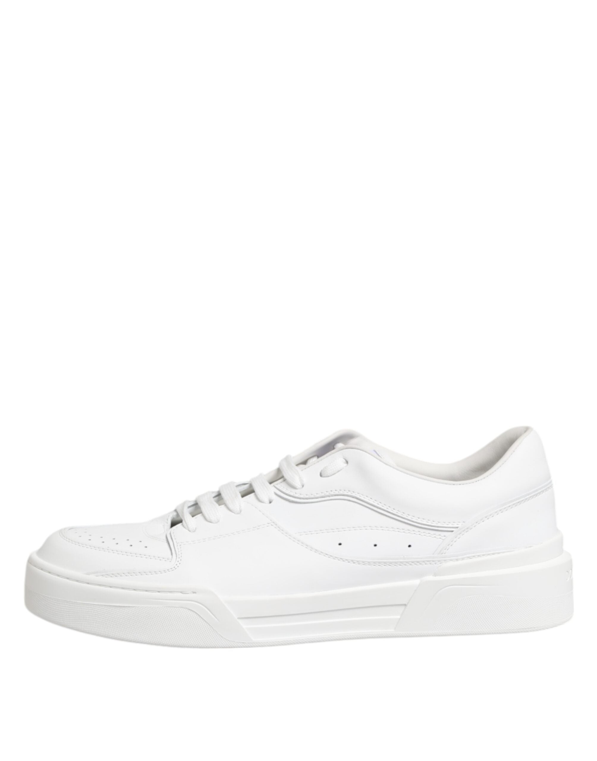 Dolce & Gabbana White Miami Leather Low Top Sneakers Shoes - ACCEXO