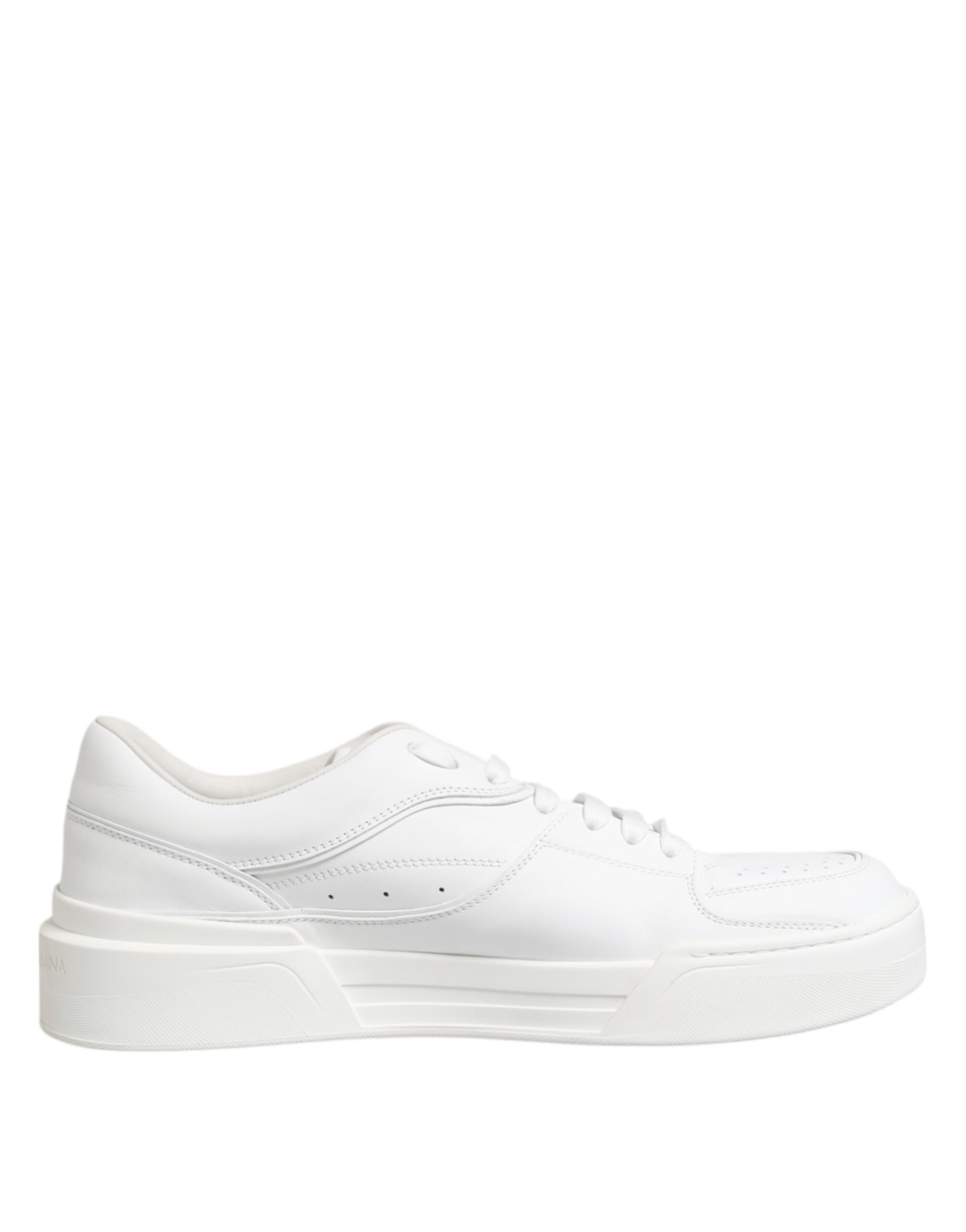 Dolce & Gabbana White Miami Leather Low Top Sneakers Shoes - ACCEXO