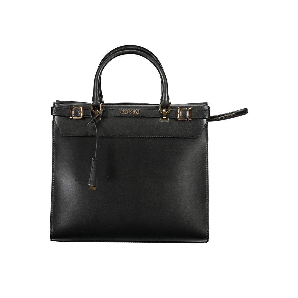 Guess Jeans Black Polyethylene Handbag - ACCEXO