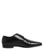 Dolce & Gabbana Black Exotic Leather Lace Up Derby Shoes - ACCEXO