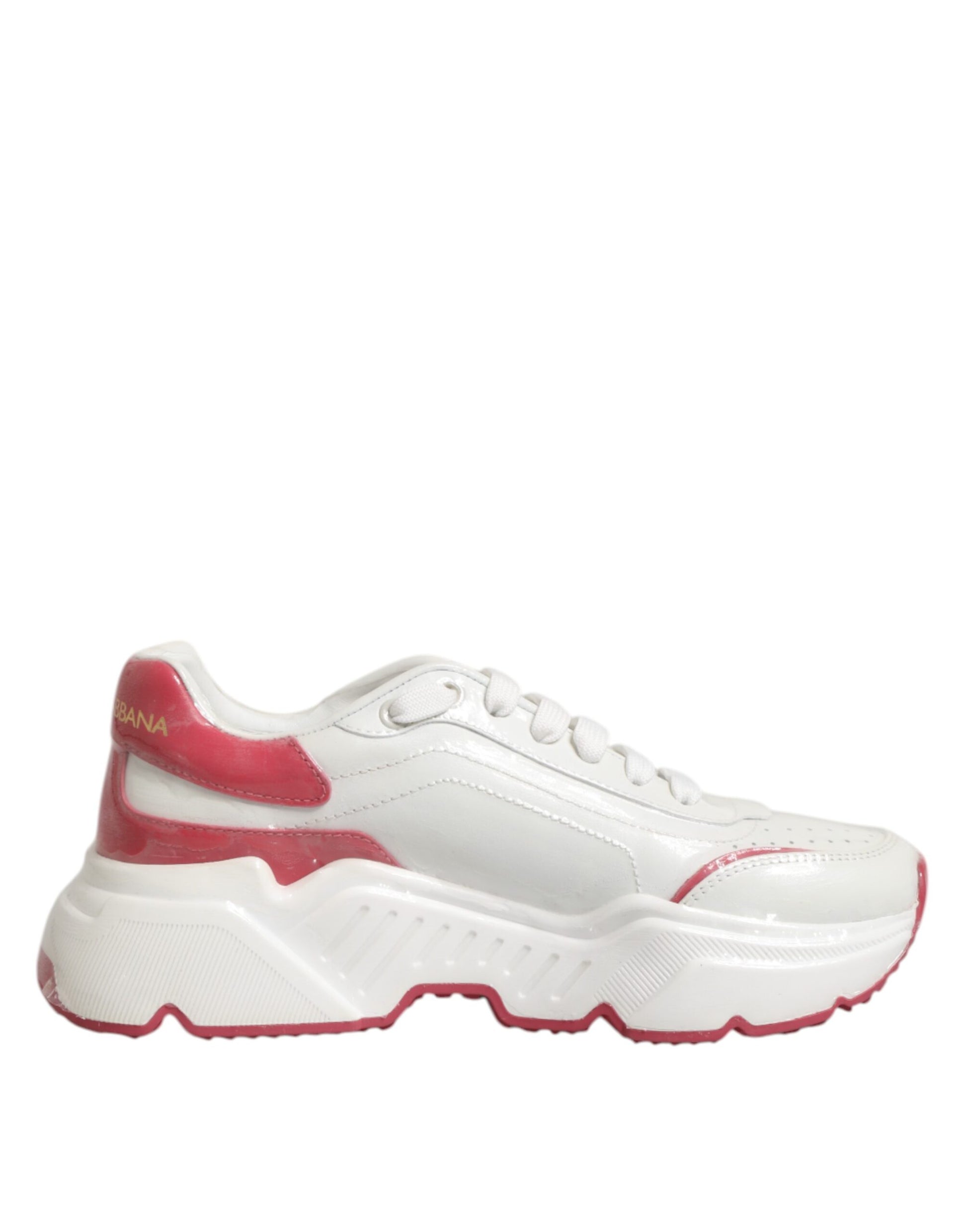Dolce & Gabbana White Pink Daymaster Low Top Sneakers Shoes - ACCEXO