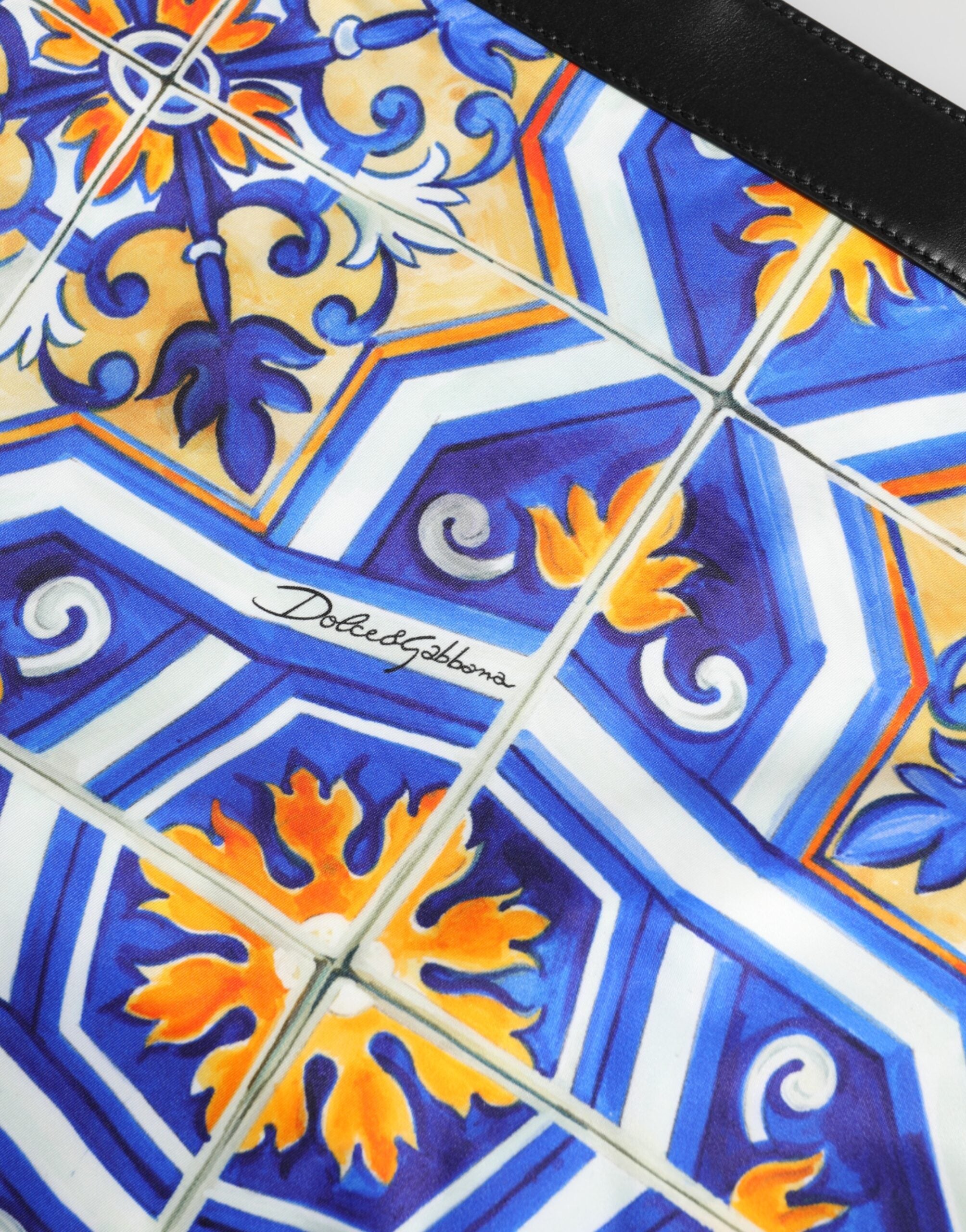 Dolce & Gabbana Multicolor Maiolica Print Tote Shoulder Strap Bag - ACCEXO