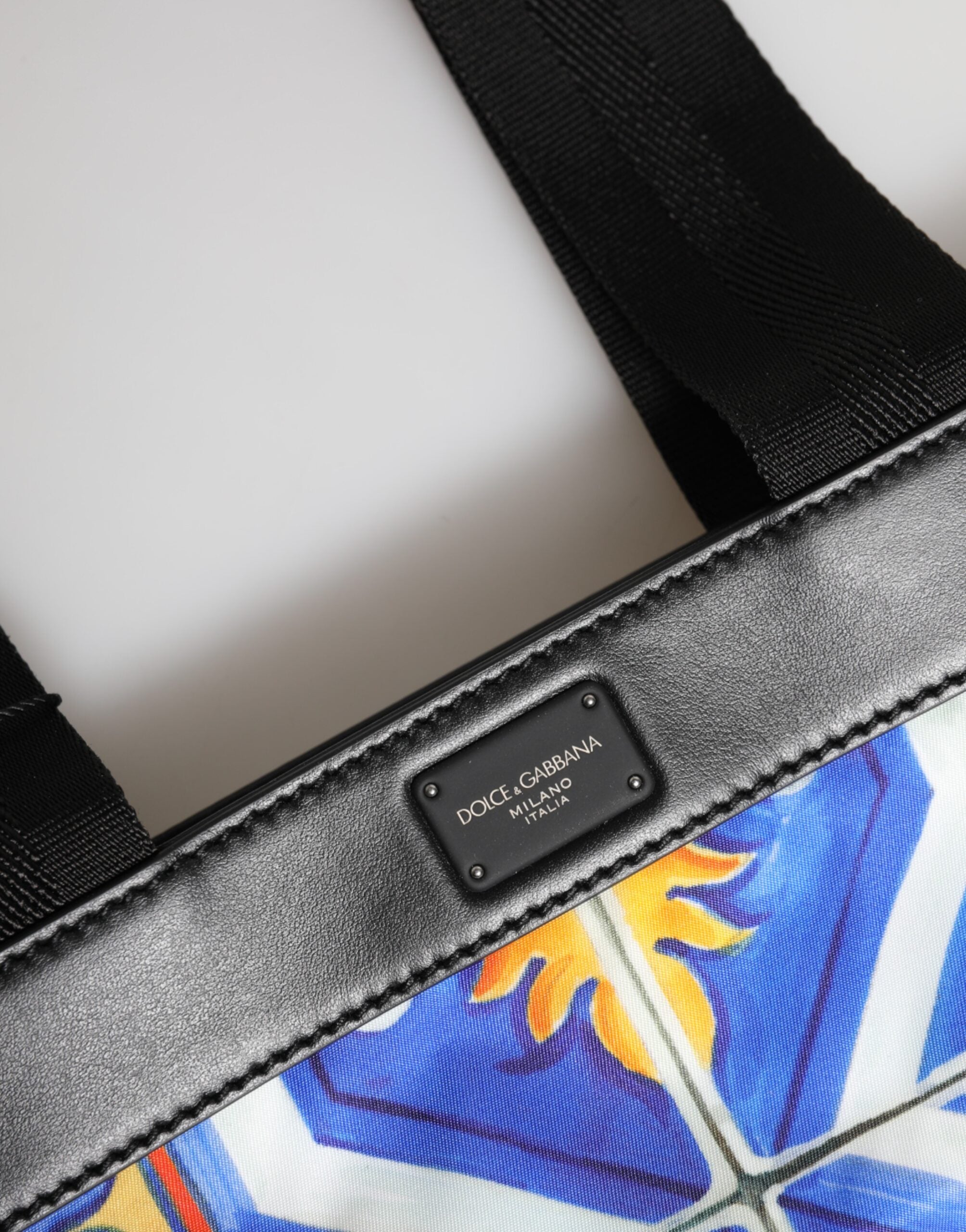 Dolce & Gabbana Multicolor Maiolica Print Tote Shoulder Strap Bag - ACCEXO