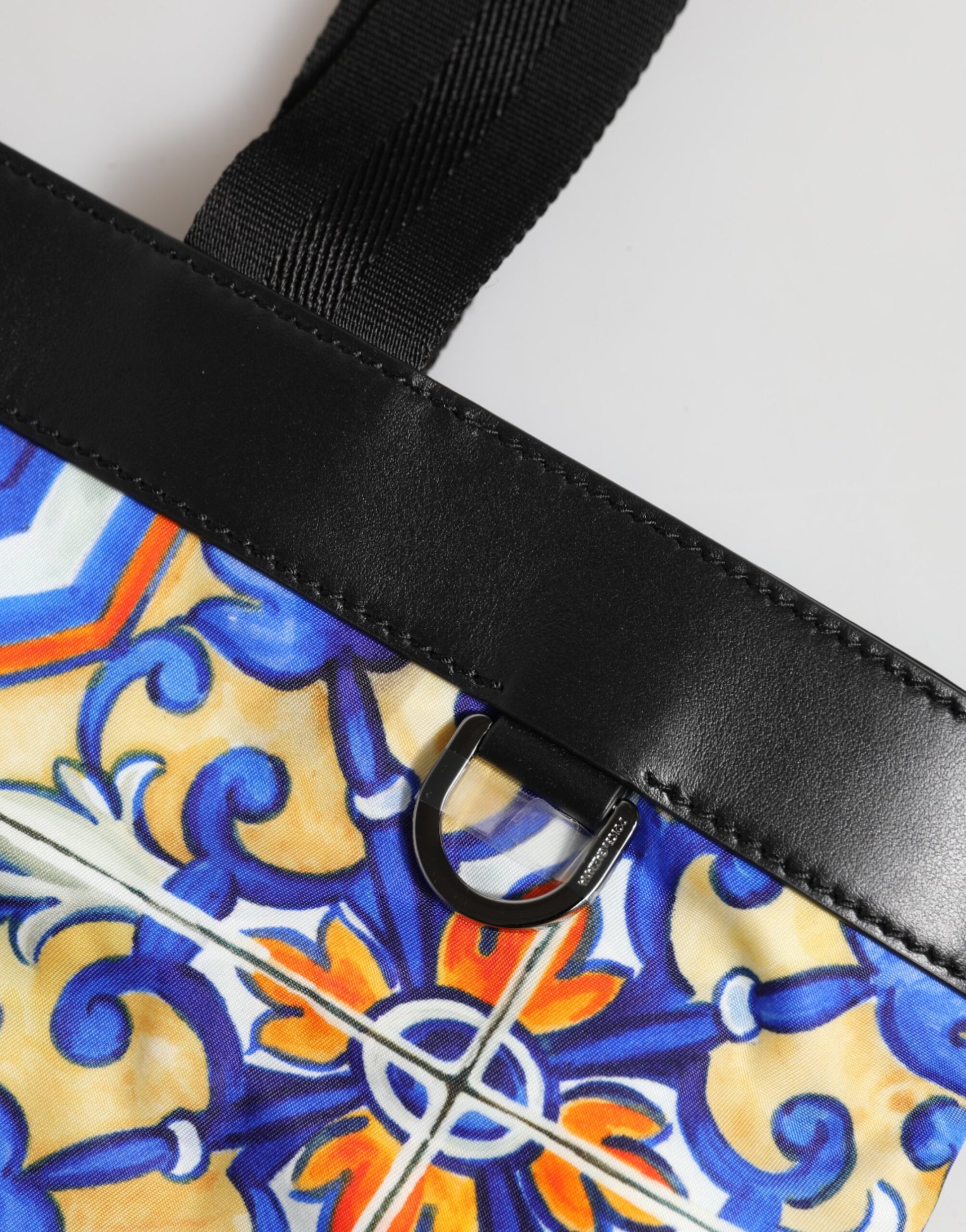 Dolce & Gabbana Multicolor Maiolica Print Tote Shoulder Strap Bag - ACCEXO