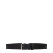 Testoni Black Leather Regular Belts - ACCEXO