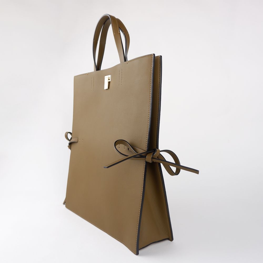 Giada Brown Leather Handbag - ACCEXO