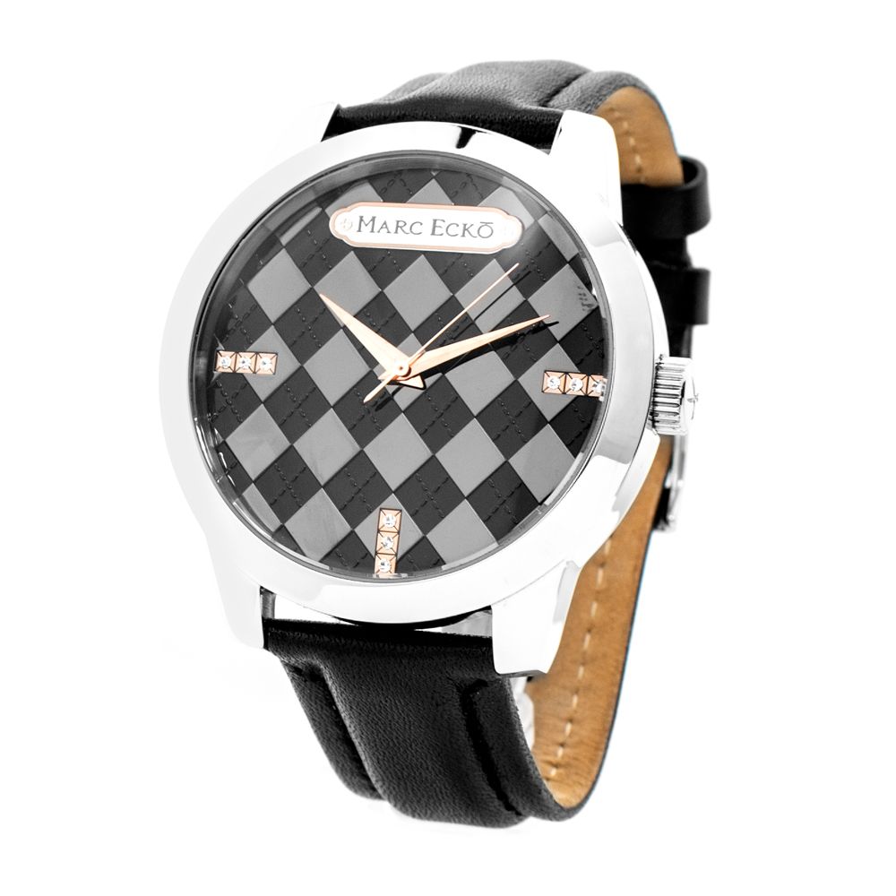 Marc Ecko Black Leather Watch - ACCEXO
