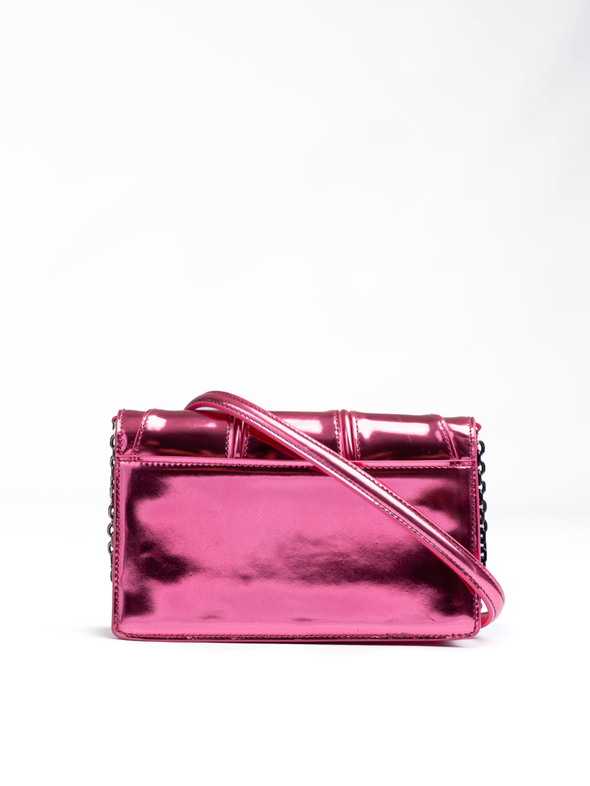 Ferrari Metal Pink GT patent leather bag with chain - ACCEXO