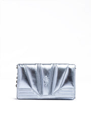Ferrari Metal light blue GT patent leather bag with chain - ACCEXO