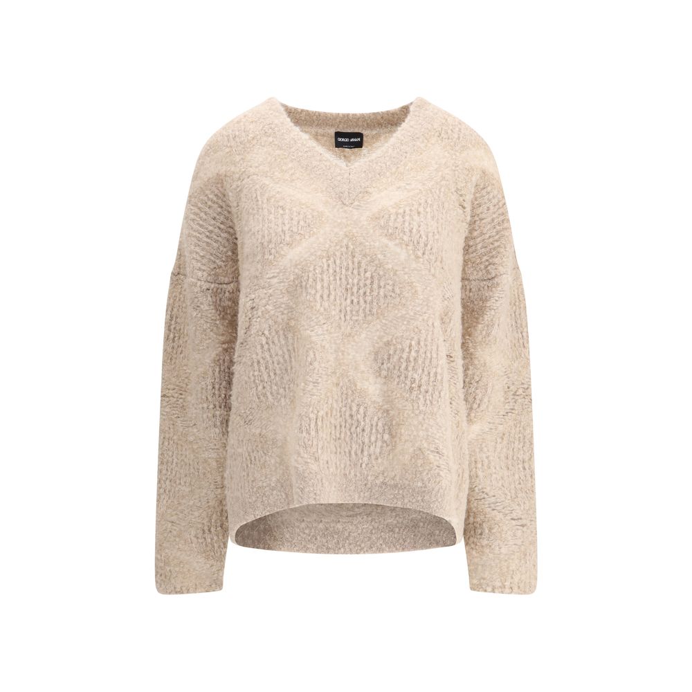 Giorgio Armani V-neck cashmere and alpaca blend Sweater - ACCEXO