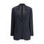 Brunello Cucinelli Blue Fleece Wool Blazer