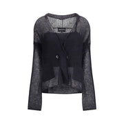 Giorgio Armani Double-breasted cardigan and top in a wool and mohair blend Twin-set - ACCEXO