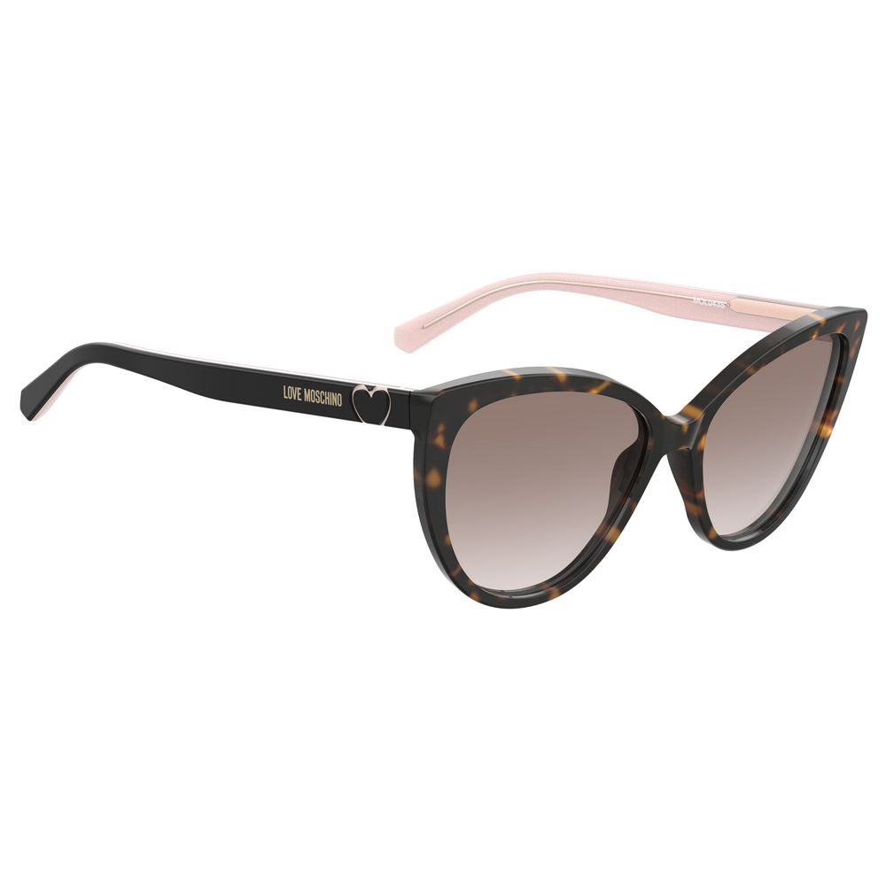 Love Moschino Brown Acetate Sunglasses - ACCEXO
