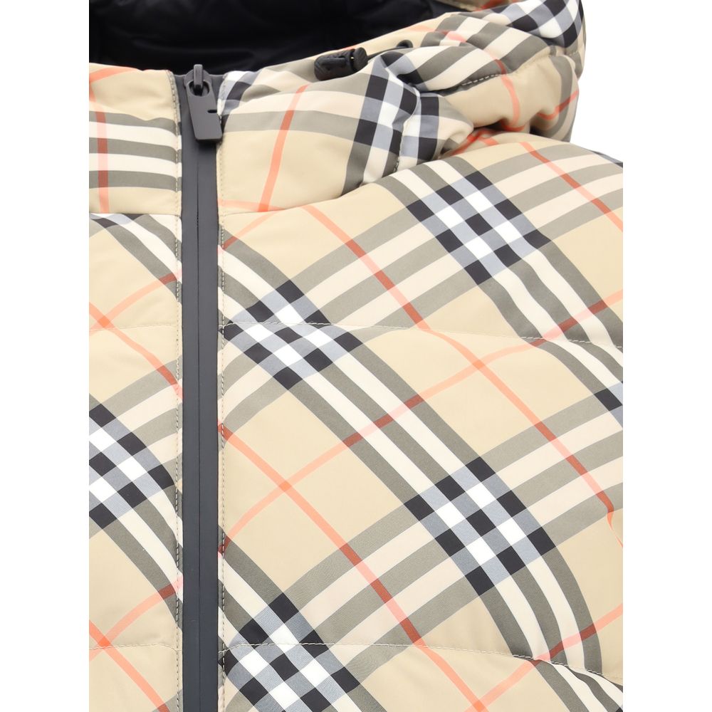 Burberry Hooded Check Down Jacket - ACCEXO