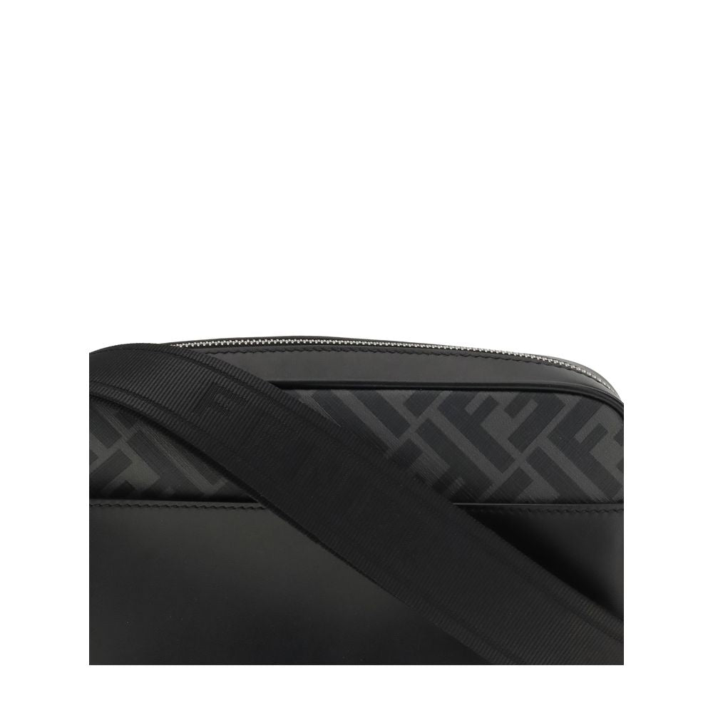 Fendi FF leather and canvas Shoulder Bag - ACCEXO