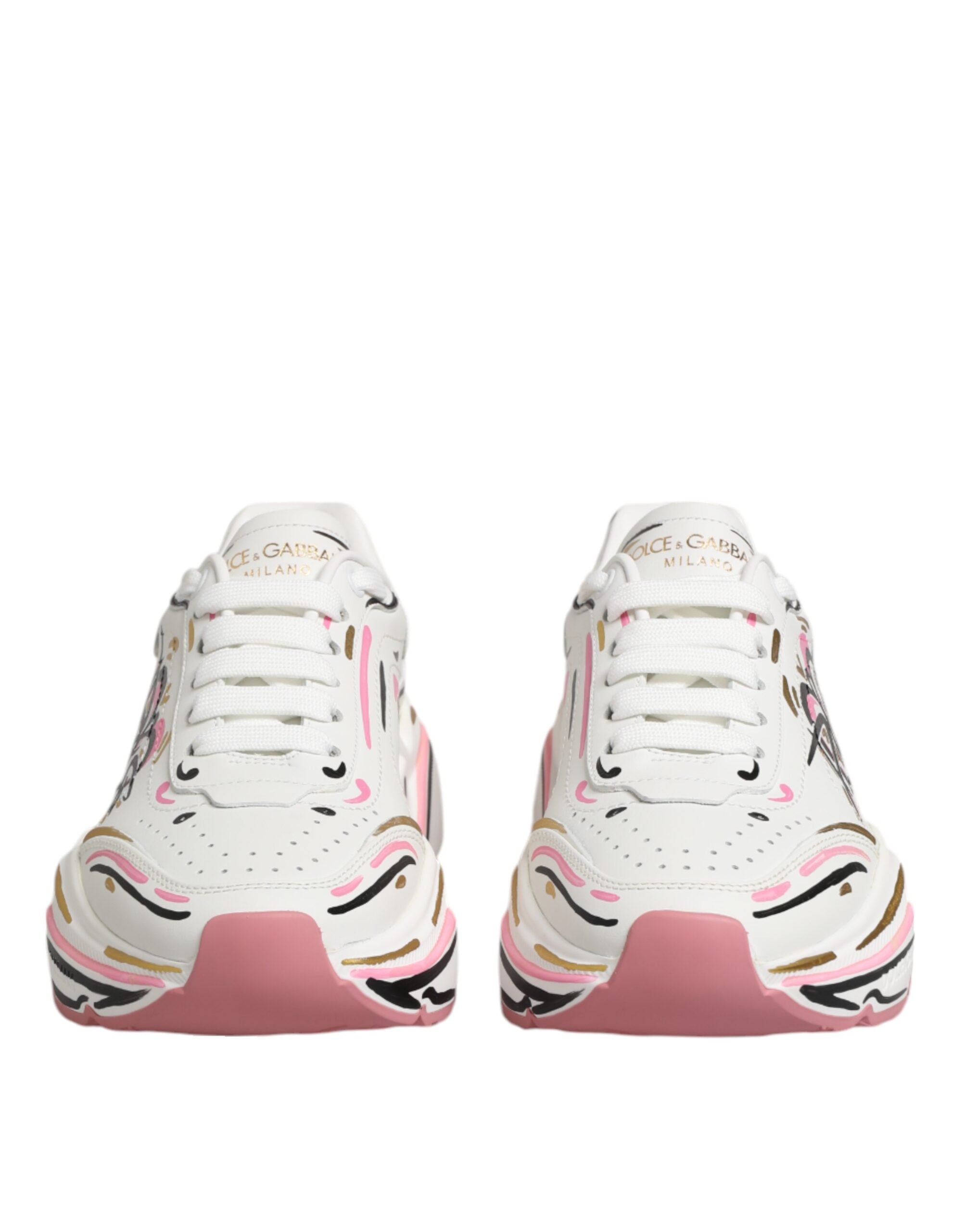 Dolce & Gabbana Multicolor Hand Painted DAYMASTER Sneaker Shoes - ACCEXO