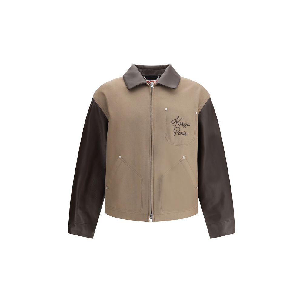 Kenzo Wool and leather college Jacket - ACCEXO