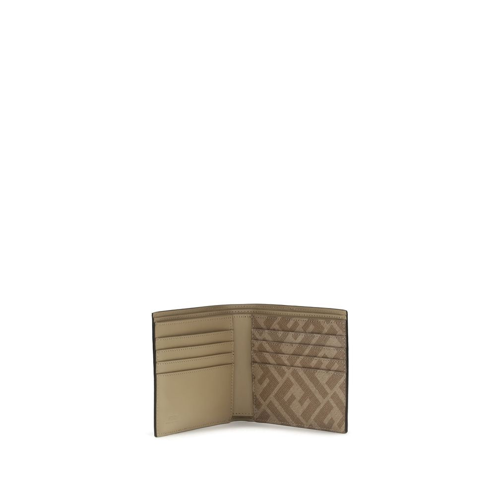 Fendi FF leather and canvas bifold Wallet - ACCEXO