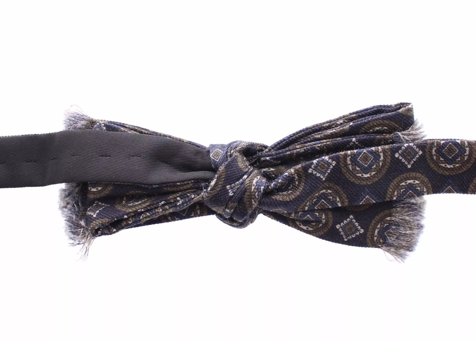 Dolce & Gabbana Blue Silk Baroque Fantasi Tied Bow Tie Papillon - ACCEXO