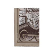 Burberry Knight Engraving print silk Scarf - ACCEXO