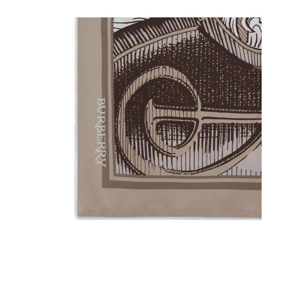 Burberry Knight Engraving print silk Scarf - ACCEXO