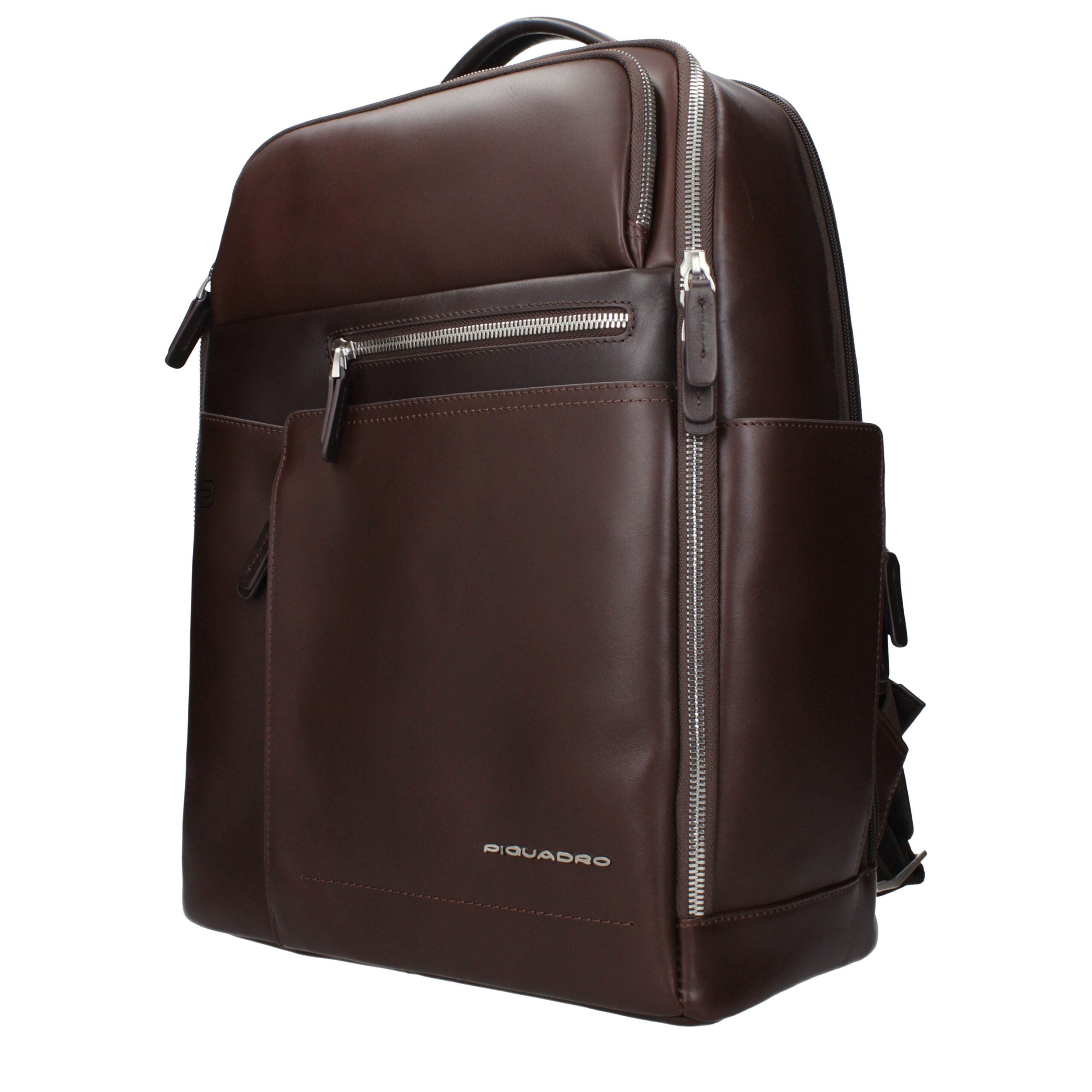 Piquadro Brown Leather Backpacks