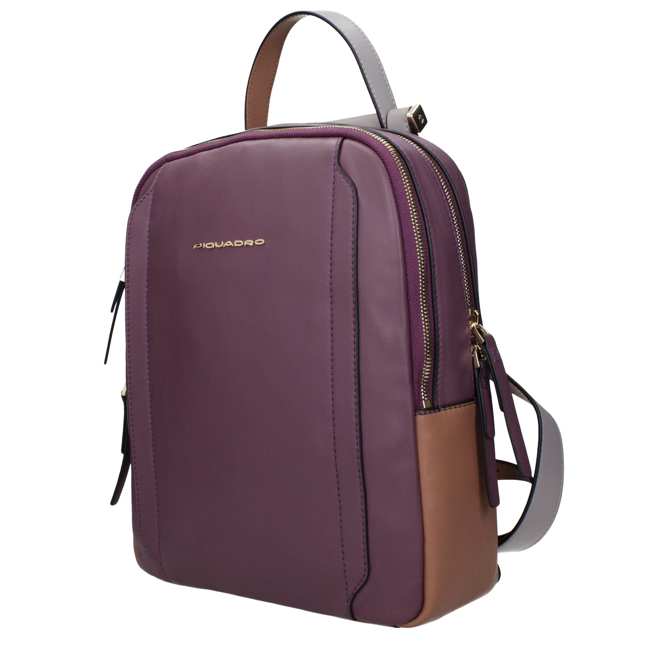 Piquadro Purple Leather Backpacks