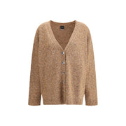 PINKO Bouclé fabric Cardigan with rhinestones - ACCEXO