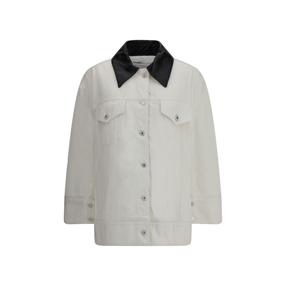 Givenchy Denim Jacket With Leather Collar - ACCEXO