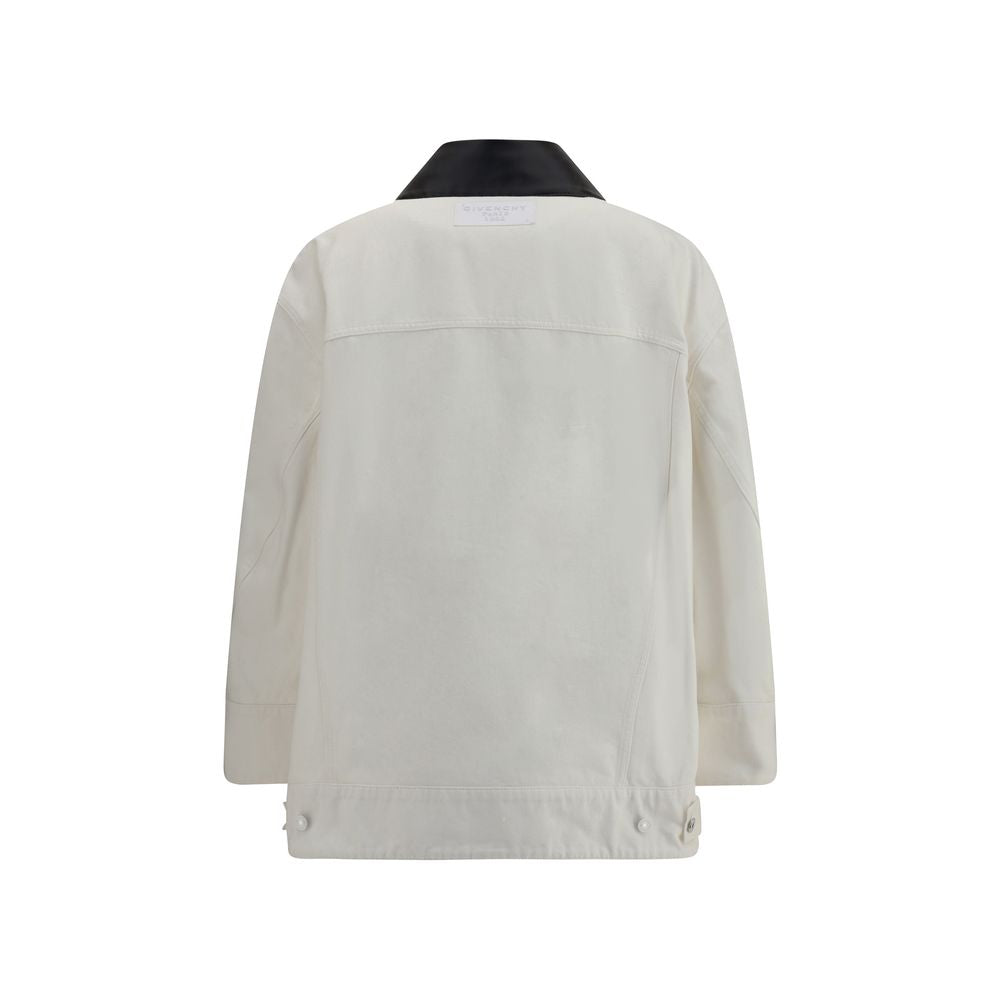Givenchy Denim Jacket With Leather Collar - ACCEXO