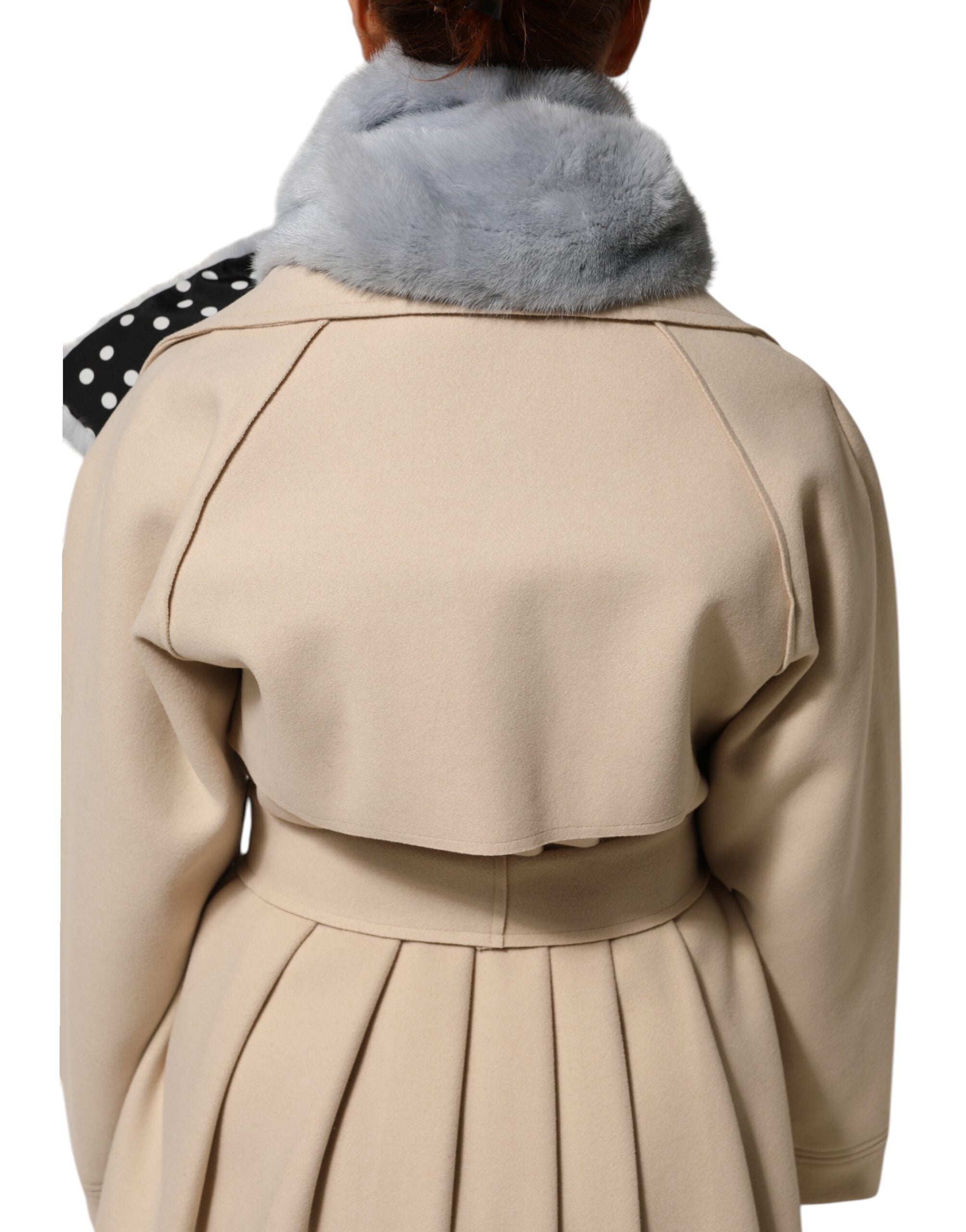 Dolce & Gabbana Powder Blue Mink Fur Neck Warmer Scarf - ACCEXO