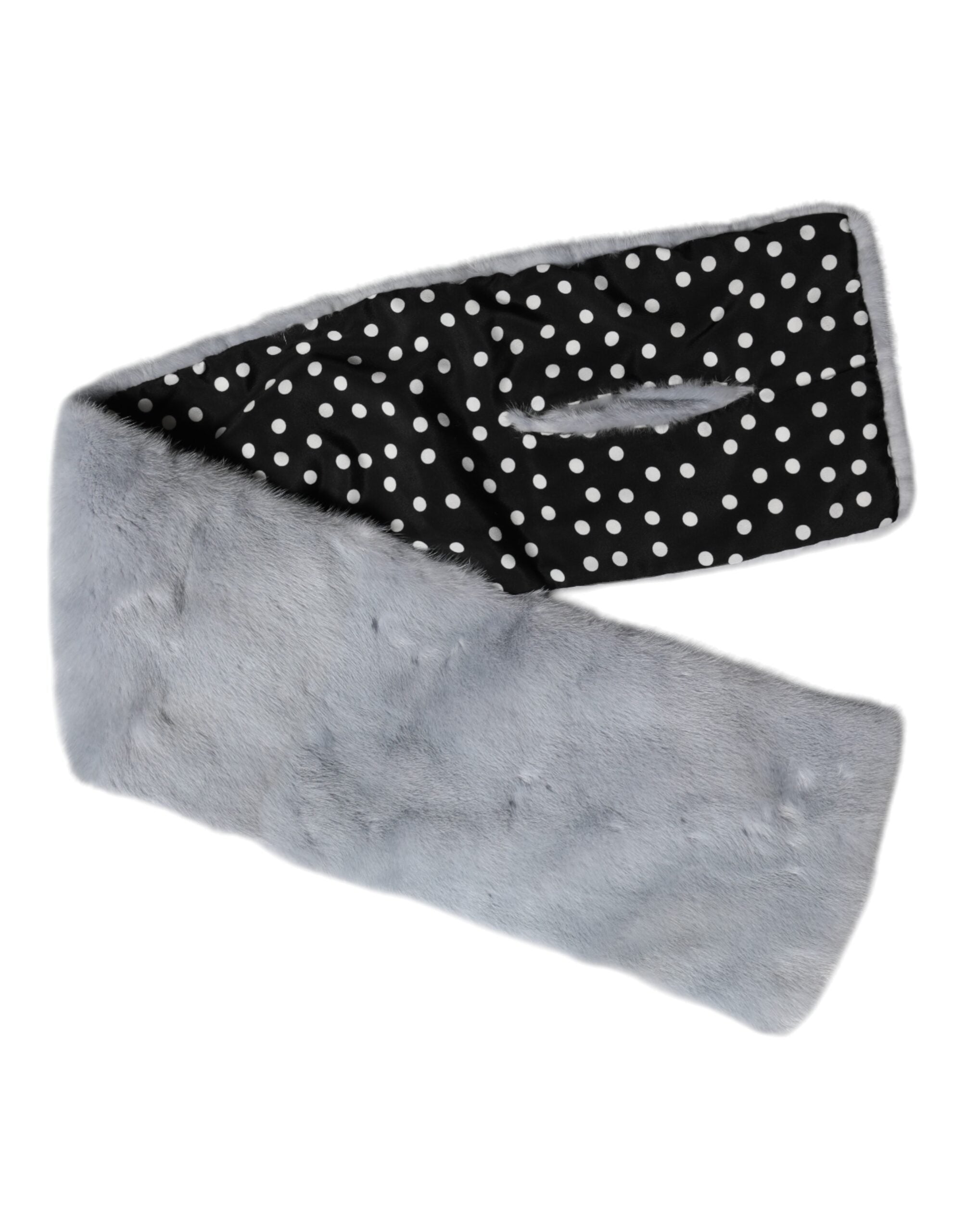 Dolce & Gabbana Powder Blue Mink Fur Neck Warmer Scarf - ACCEXO