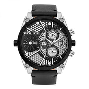 Police Black Leather Watch - ACCEXO