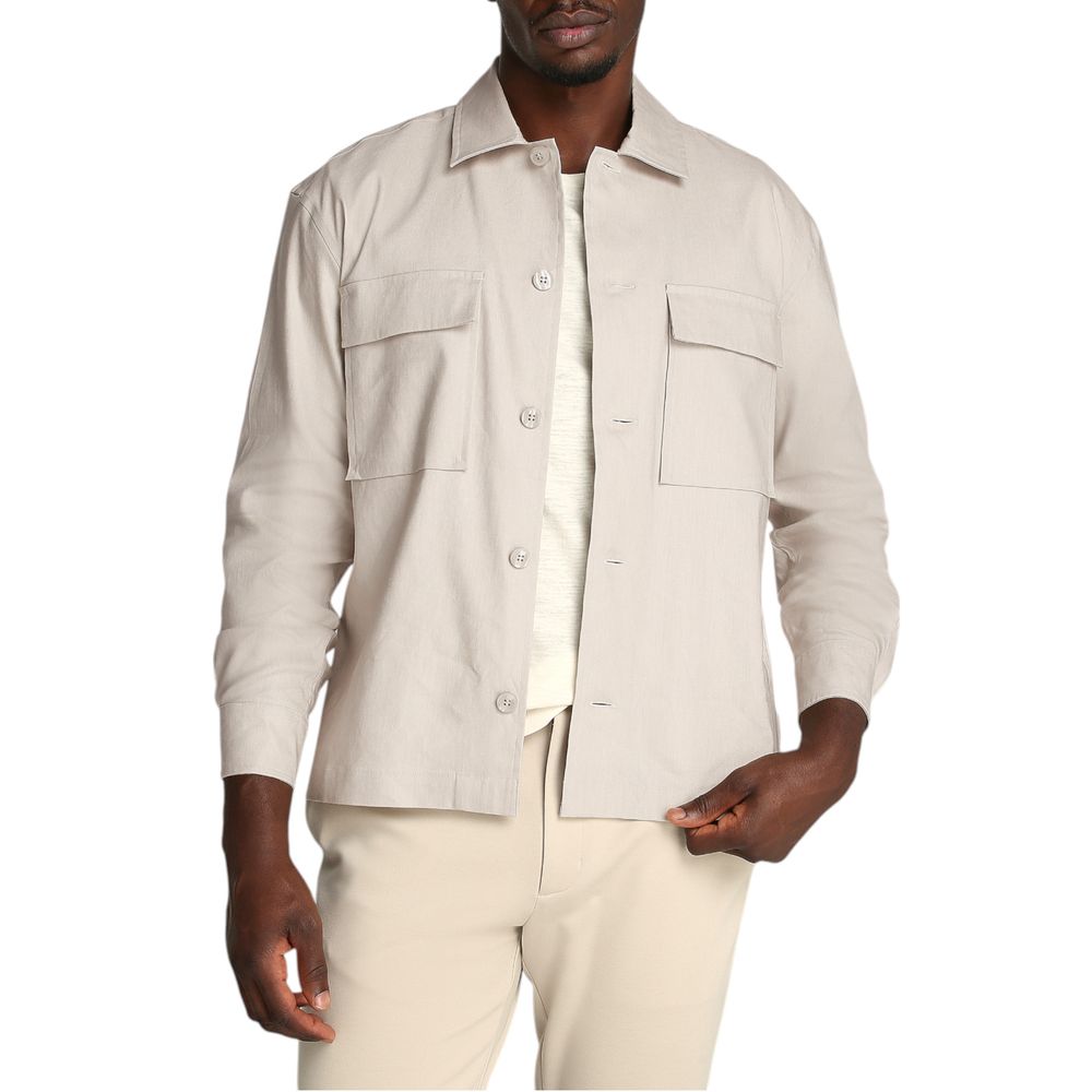 Calvin Klein Beige Lyocell Shirt - ACCEXO