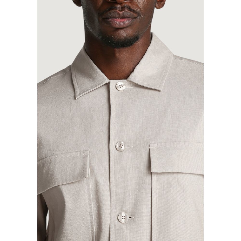 Calvin Klein Beige Lyocell Shirt - ACCEXO